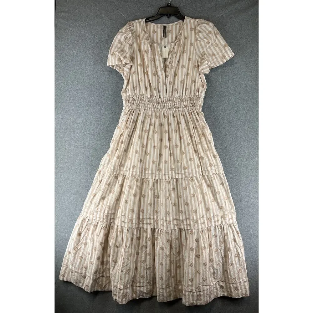 Anthropologie The Somerset Embroidered Floral Maxi Dress Size X-Large NWT - Picture 2 of 11